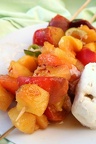 BBQ. Grilled summer fruit skewers 1/2