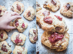 Roasted Rhubarb Scones