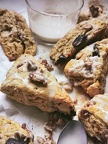 Pumpkin Scones w/ Walnuts & Chocolate